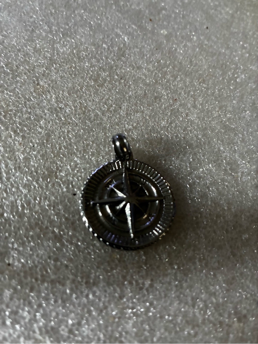 Silver Compass Pendant Necklace Charm
